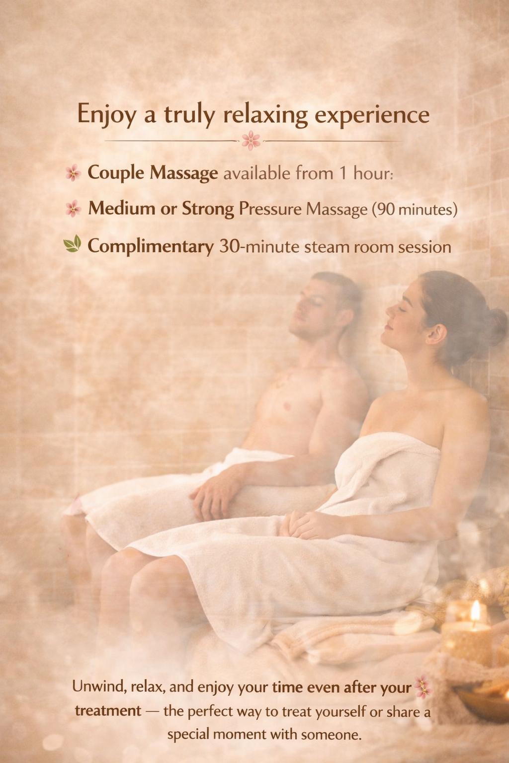 Sauna and Steam room offer